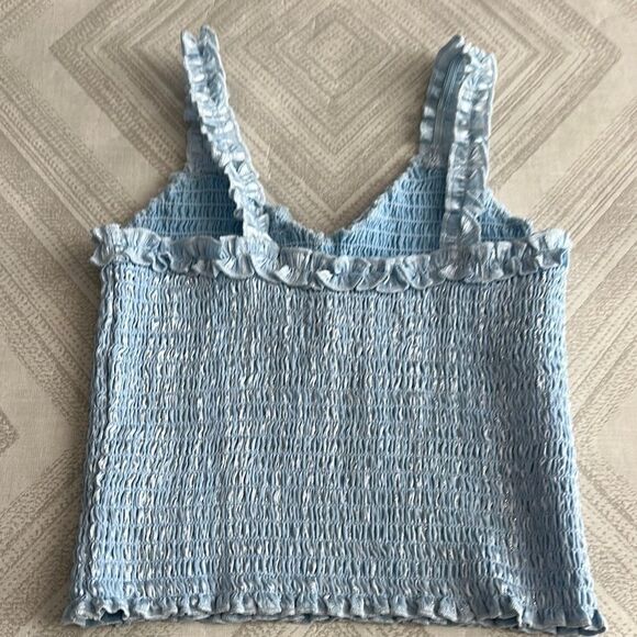 Katie J NYC Girls Light Blue Ruffled Tank Top - Size XL - Picture 5 of 5